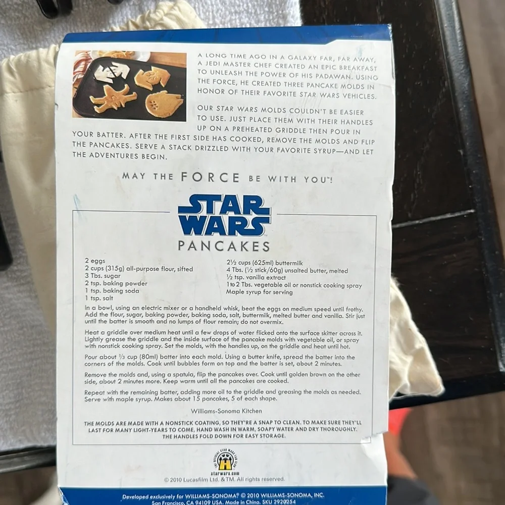 Williams, Sonoma, Star Wars pancake molds